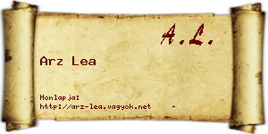 Arz Lea névjegykártya